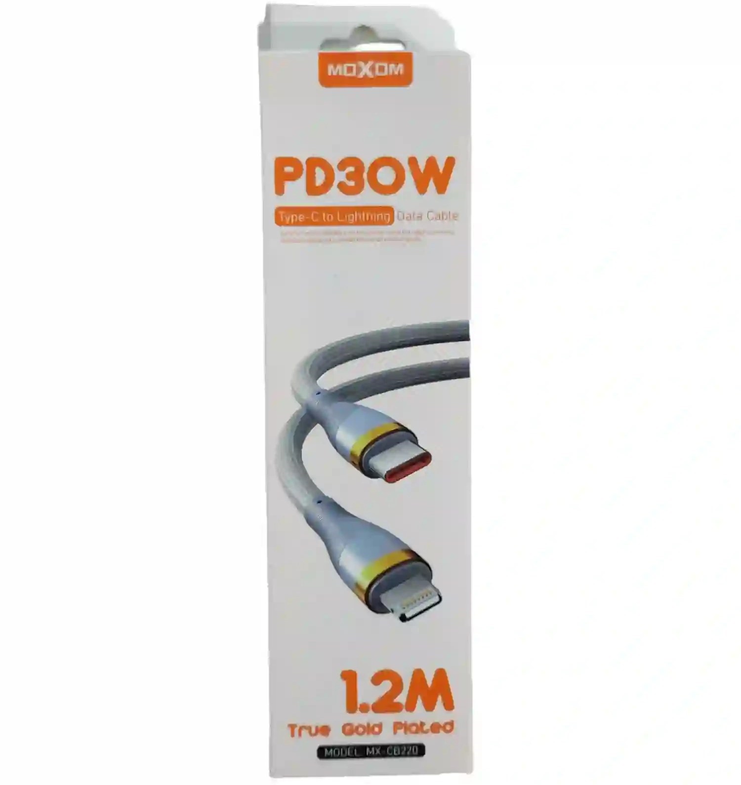 MOXOM MX-CB220 1.2 METER PD 30W FAST CHARGING TYPE-C TO PHONE DATA CABLE