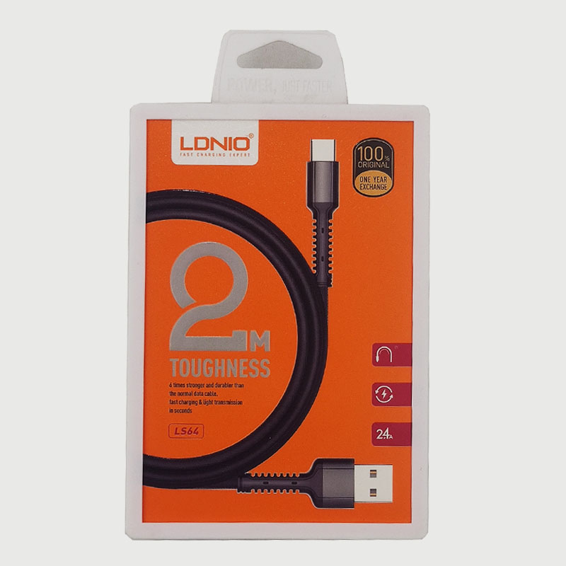 کابل الدینیو آیفون Ldnio LS64 2.4A 2m USB to Lightning