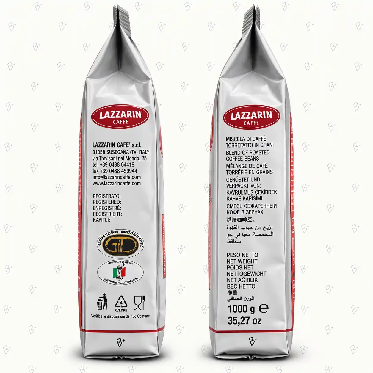 دانه قهوه لازارین آروما کلاسیکو Lazzarin Aroma Classico ۱ کیلوگرم