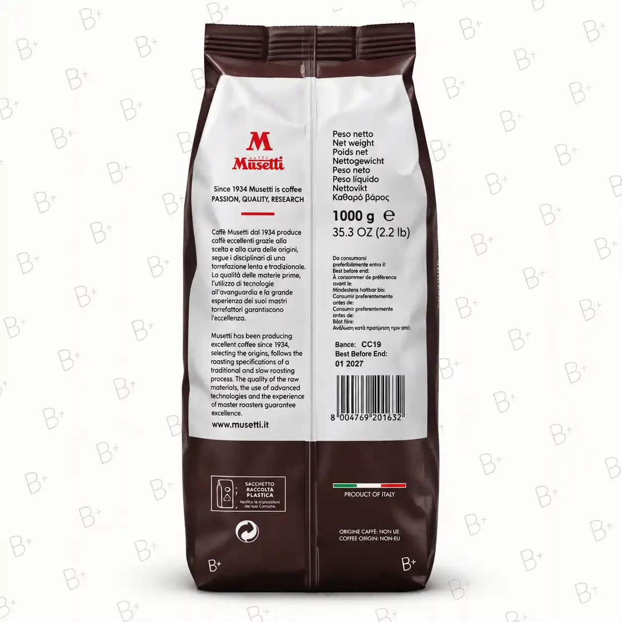 دانه قهوه موزتی کرآروما Musetti Crearoma ۱ کیلوگرم